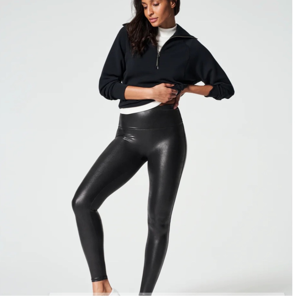 Spanx Faux Leather Leggings Size: M